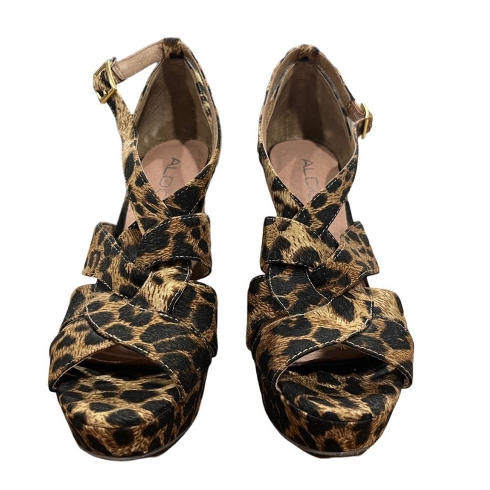 ALDO Leopard Print Chunky Heels NWOT